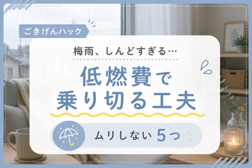 梅雨を低燃費で乗り切る工夫|ごきげんハック